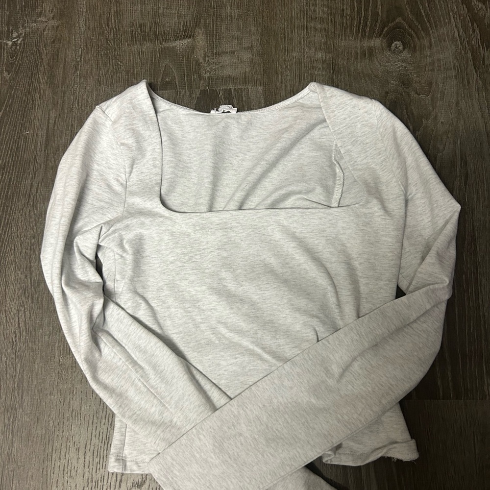 Garage Light Gray Long Sleeve Top